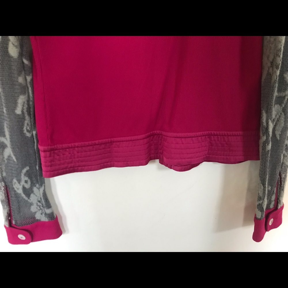Pink & Gray Ribbed Cardigan - Picture 6 of 6